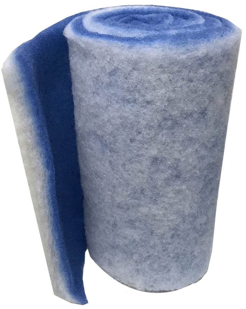Encompass All Classic Bonded Dual-Layer Filter Pad/Floss for Ponds and Aquariums - Cut to Fit 12x72 - Blue/White - Image 1